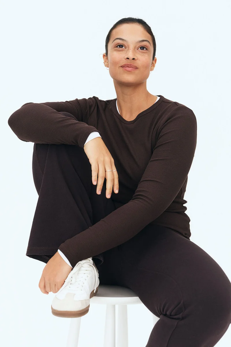 اتش اند ام Ribbed cotton top