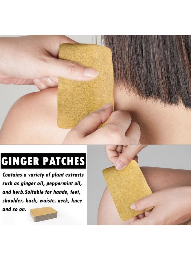 YOLUFER 100 Packs Ginger Pad,Herbal Ginger Patches,Traditional Medicine Herbal Paste for Body - Image 4