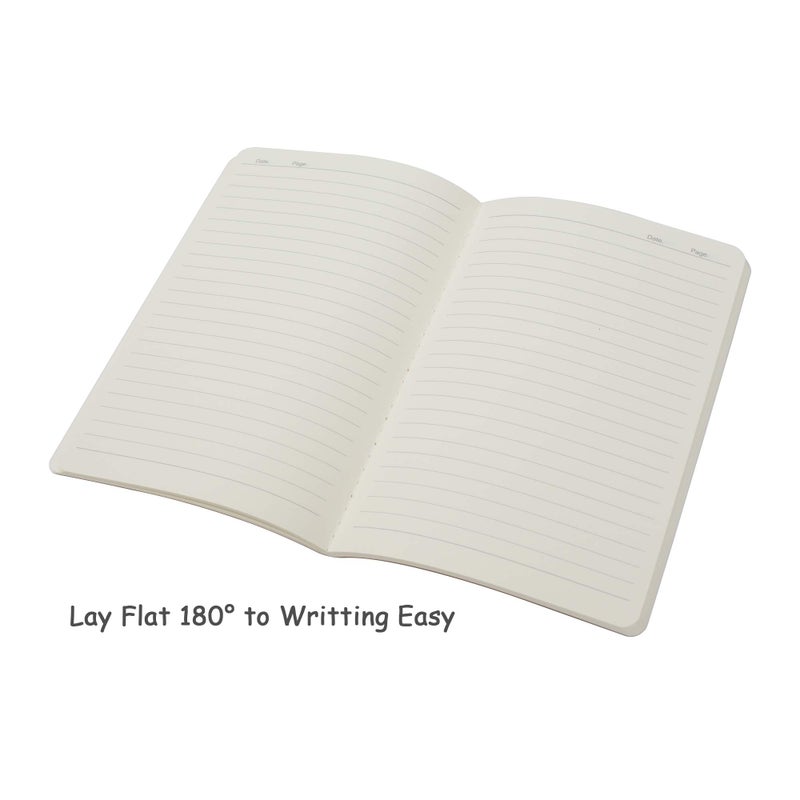 TWONE 3 Pack Travel Journal Notebook for Travelers or School - Kraft Brown Soft Cover - 5.5â€ x 8.25â€ - 120 Ruled Pages, 60 Sheets - Image 3