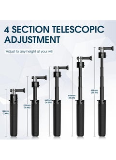 Ulanzi ULANZI MT-34 Extendtable Selfie Stick Tripod, Go Quick II 20.7in Action Camera Tripod Stand Hand Strap 4 Stage Portable Vlog Accessories for Action Camera Hero 12 11 10 9/Max/DJI OSMO/Insta 360  - Image 4