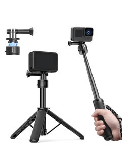 Ulanzi ULANZI MT-34 Extendtable Selfie Stick Tripod, Go Quick II 20.7in Action Camera Tripod Stand Hand Strap 4 Stage Portable Vlog Accessories for Action Camera Hero 12 11 10 9/Max/DJI OSMO/Insta 360  - Image 1