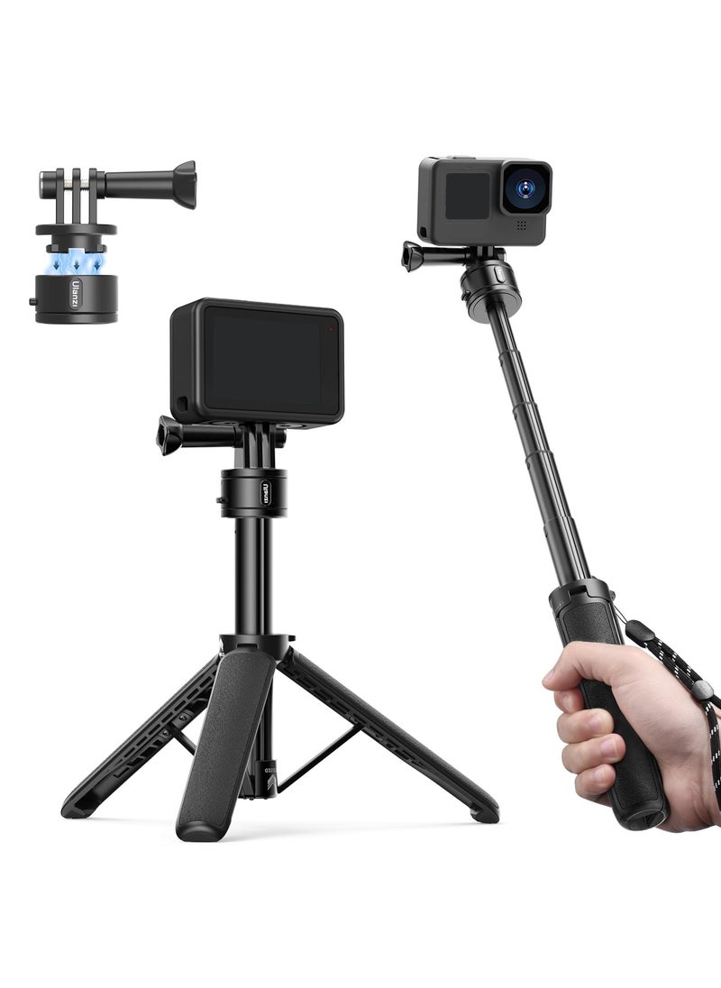 Ulanzi ULANZI MT-34 Extendtable Selfie Stick Tripod, Go Quick II 20.7in Action Camera Tripod Stand Hand Strap 4 Stage Portable Vlog Accessories for Action Camera Hero 12 11 10 9/Max/DJI OSMO/Insta 360  - Image 1