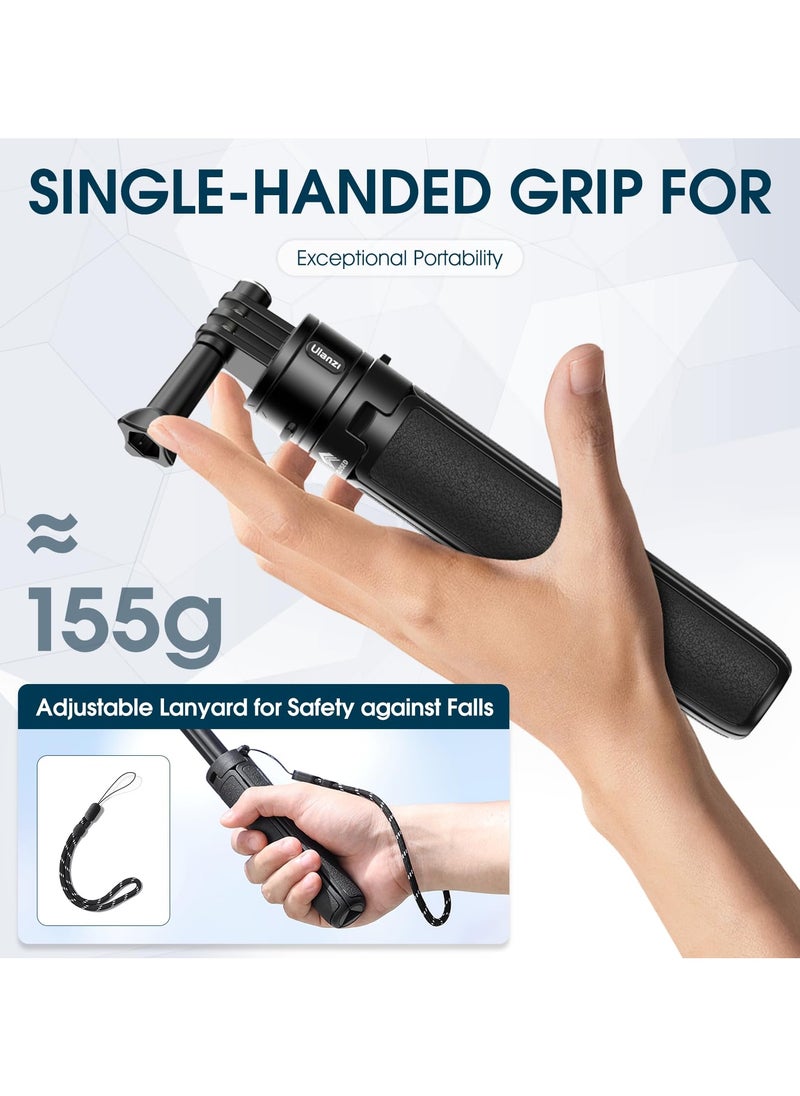 Ulanzi - ULANZI MT-34 Extendtable Selfie Stick Tripod, Go Quick II 20.7in Action Camera Tripod Stand Hand Strap 4 Stage Portable Vlog Accessories for Action Camera Hero 12 11 10 9/Max/DJI OSMO/Insta 360 - Image 1