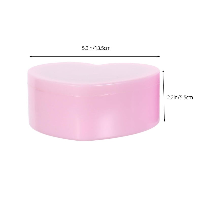 Heart Shaped Double Layer Jewelry Organizer Box With Mirror Pink Purple Storage Case - Image 3