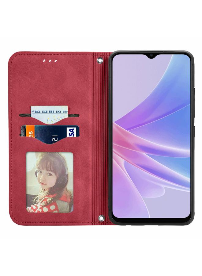 اس-توب جراب هاتف OPPO A78 4G بتصميم كلاسيكي مع غطاء مغناطيسي من الجلد - Image 2