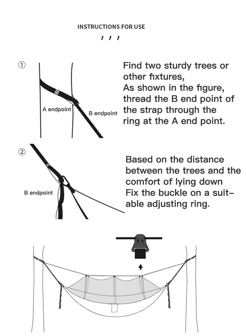 شاربدو طقم أرجوحة للتخييم في الهواء الطلق مقاس 260*140 سم - Image 5