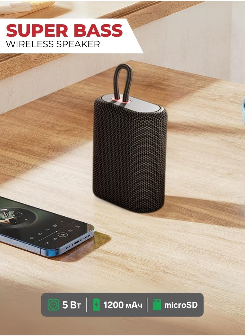 Earldom Super Bass Wireless Speaker – Portable Bluetooth 5.0 Speaker with 1200mAh Battery, Powerful Bass & TF Card Support  - Image 1