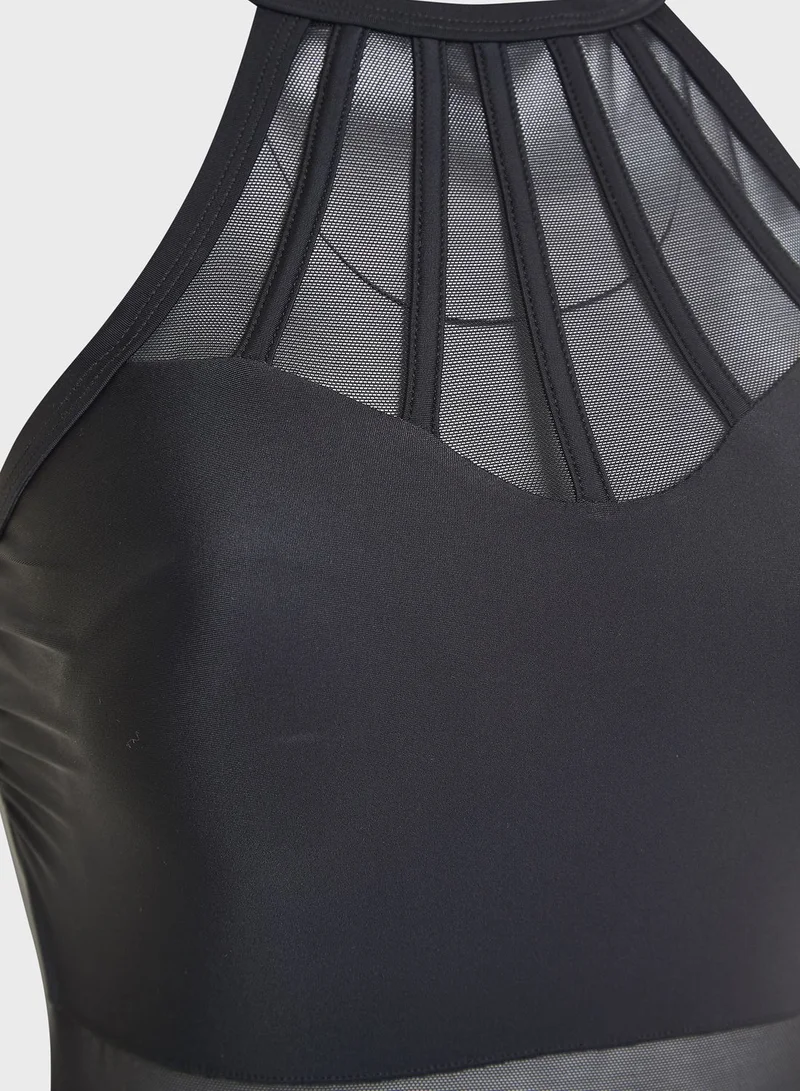 Pour Moi High Neck Control Swimsuit