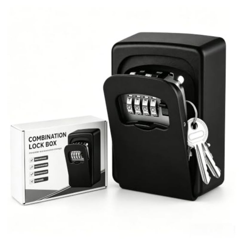Key Lock Box for outside - Sturdy and Durable Lock Box for House Keys, 5 Key Capacity Outdoor Lockbox, Waterproof Emergency Spare Key Lockbox with Resettable Code for Home, Garage, Airbnb - Image 2