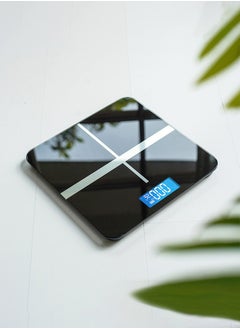 MileMelo Digital Bathroom Weighing Scale with LCD Panel & Thick Tempered Glass, Electronic Weight Machine for Human Body 180kg Black/Silver  - Image 2