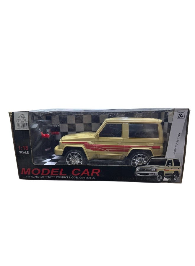 Model car toyota land cruiser , Remote Control, Beige 1:18 - Image 1