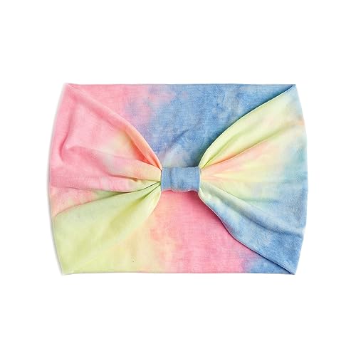 XFYT Pack of 3 Tie-Dye Super Soft Hair Bands | Stretch Stylish Chic Fashionable high absorbtion Headbands Set for Women Girls Yoga Sports Gym Workouts Exercise Tennis (Belle, Pack of 3) - Image 4