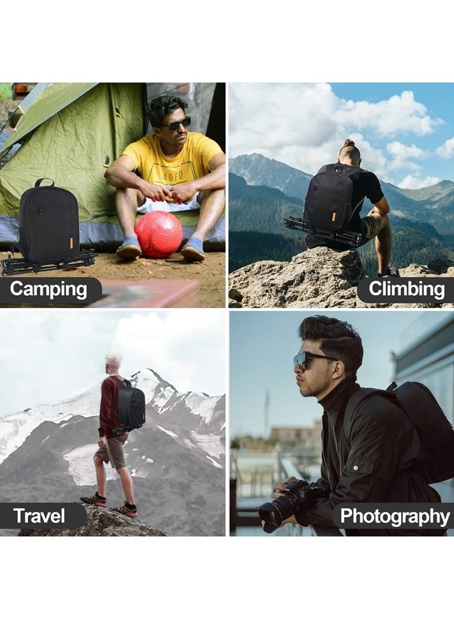 EMART Camera Backpack with Removable Padded Dividers and Rain Cover, Camera Bag for SLR DSLR Mirrorless, Waterproof Camera cases for Sony Canon Nikon, Tripod, 13" Laptop (Only Camera Backpack)  - Image 4