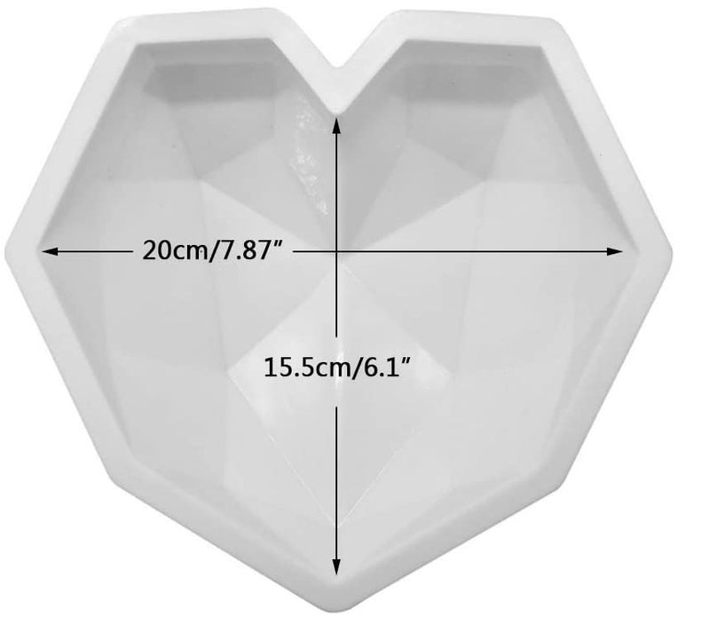 Inditradition Reusable Silicon Cake Baking Moulds | BPA-Free, Food Grade, 20 x 16 CM (Heart Shape) - Image 2