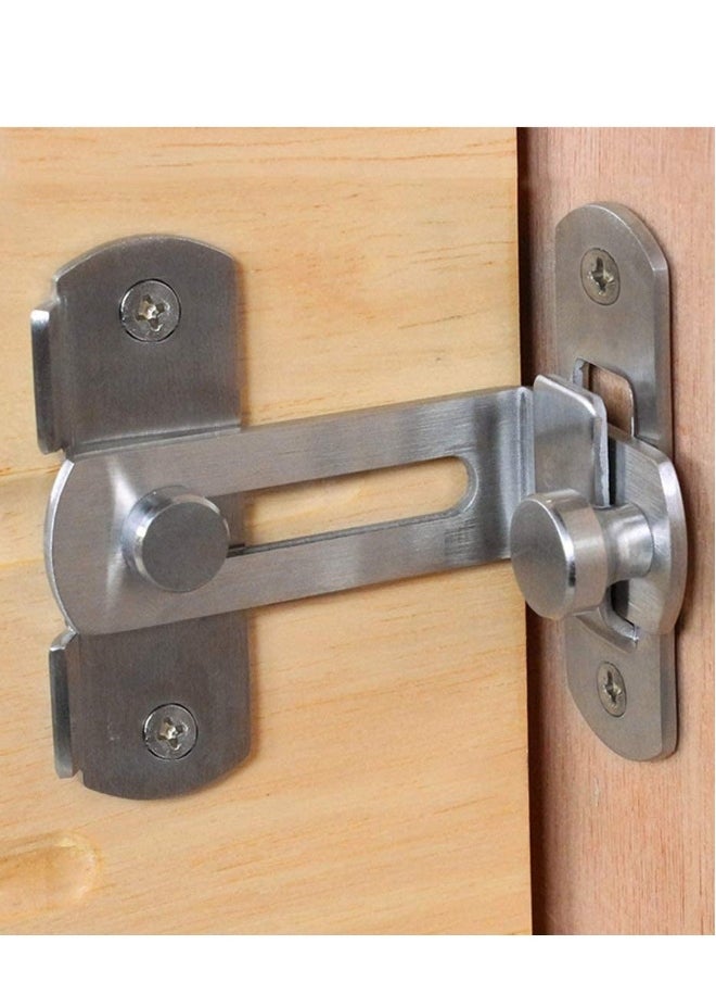 Generic The 90 door buckle bolt barn door lock right angle bending latch hasp toilet doors and windows  - Image 1