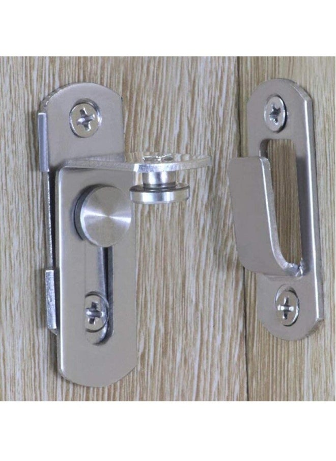 Generic The 90 door buckle bolt barn door lock right angle bending latch hasp toilet doors and windows  - Image 3