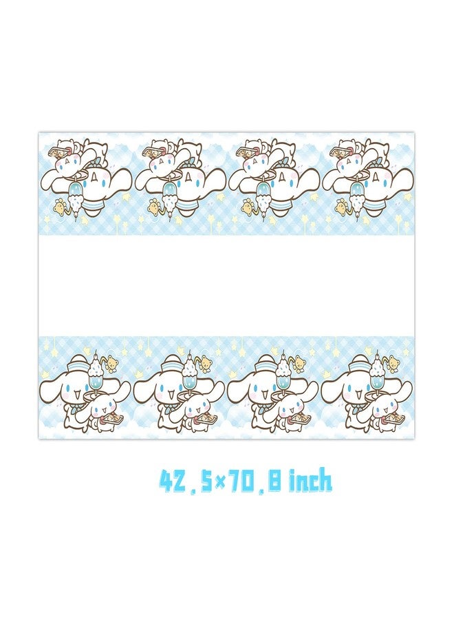 MUSNOW 2Pack Cinnamoroll Tablecloth Disposable Tablecloth Birthday Party Supplies and Decorations for Kid Boy Baby Shower Rectangle Tables 70"X42" - Image 3