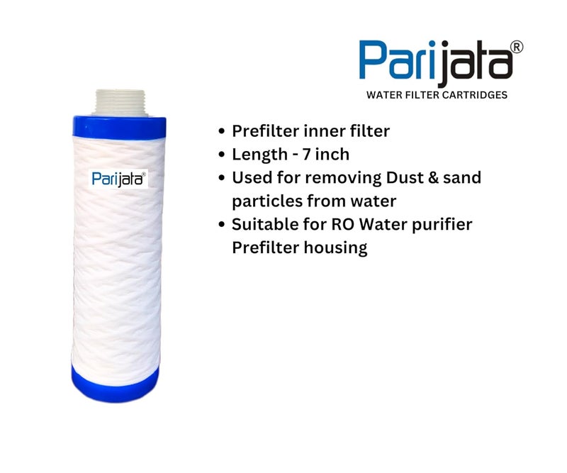 PARIJATA 7 inch Thread Cartridge for prefilter housing for dust Sand Particles for ro Pack of 3 - Image 2