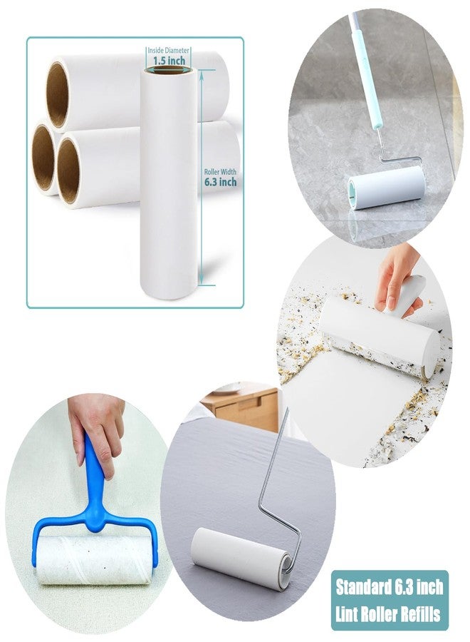 MINGRACE 6.3 inch Large Lint Roller Refills for Pet Hair Extra Sticky Roller Refills 6.3 in Long Handle Lint Roller Replacement for Floor Carpet Couch Clothes (Pack of 4) - Image 2