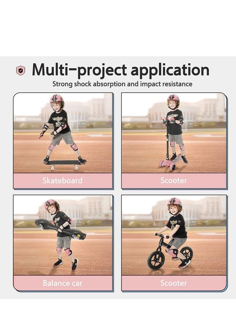 Dubkart Bike Helmet Set for Kids with Knee , Elbow & Wrist Pads(Pink) - Image 5