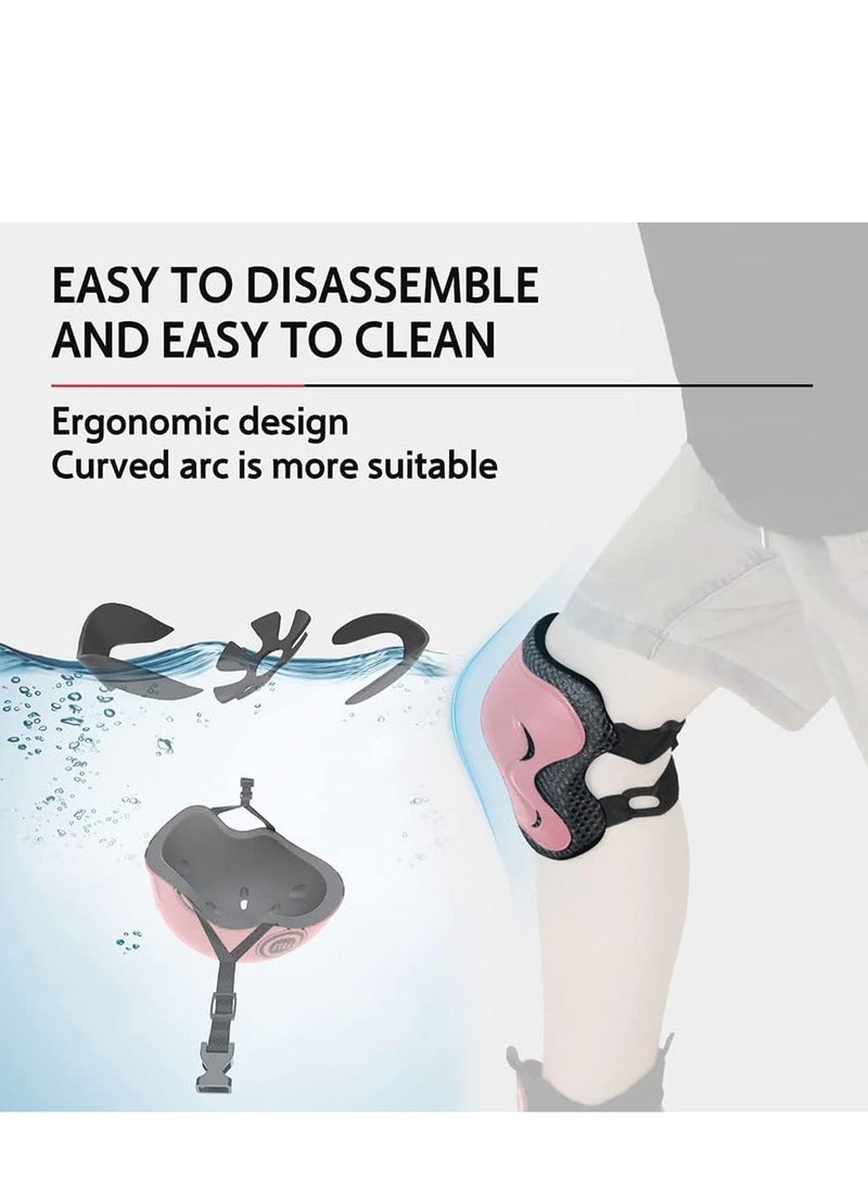 Dubkart Bike Helmet Set for Kids with Knee , Elbow & Wrist Pads(Pink) - Image 3