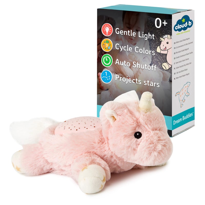Cloud b Calming Mini Nightlight Star Projector | Gentle Brightness | 3 Colors | 1 Constellation | Auto-Shutoff | Dream Buddies Ella The Unicorn - Image 1