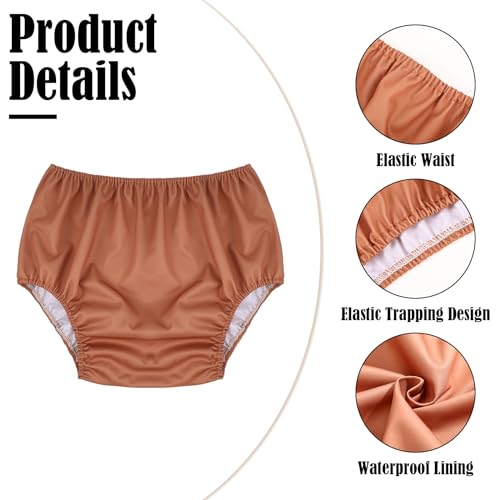 Breathffy 6 Pcs Adult Leakproof Incontinence Underwear for Women Men Pull on Cover Pant Washable Underpants Reusable Plastic Diaper Covers for Disabled, Elderly, Postpartum (Multicolored,X-Large) - Image 3