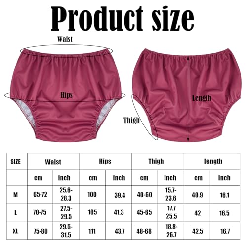 Breathffy 6 Pcs Adult Leakproof Incontinence Underwear for Women Men Pull on Cover Pant Washable Underpants Reusable Plastic Diaper Covers for Disabled, Elderly, Postpartum (Multicolored,X-Large) - Image 2