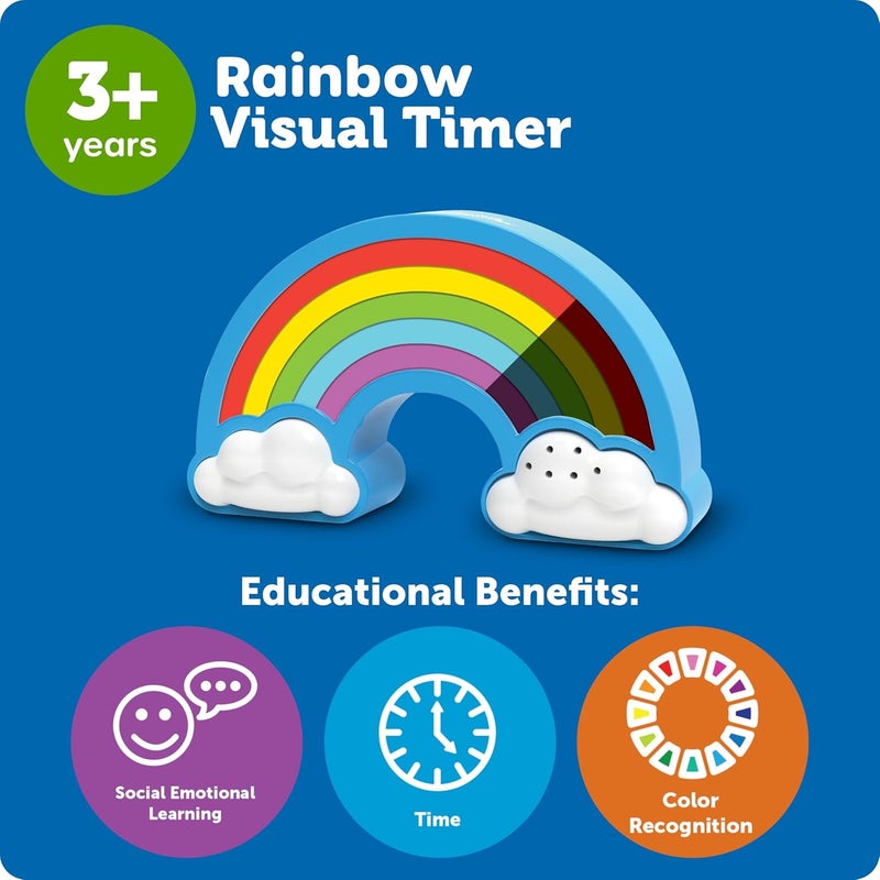 Learning Resources Rainbow Visual Timer, 1 Piece, Ages 3+, Teacher Resources, School Supplies for Teachers, Social Emotional Learning Toys - Image 5