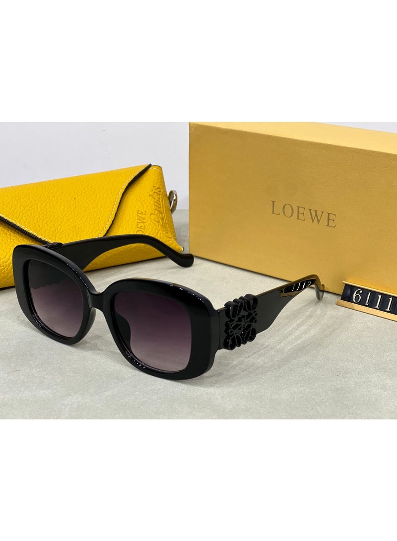Loewe Retro Women's Rectangular Slim sunglasses Black Frame - Image 1
