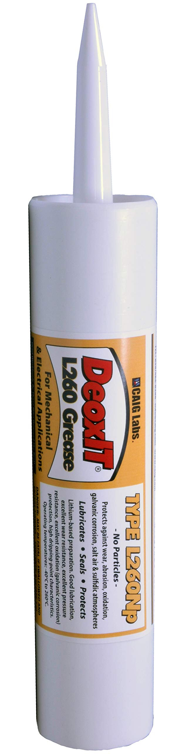 CAIG Laboratories DeoxIT L260N8TP Lithium Grease No Particles 226g Cartridge Tube Pack of 1