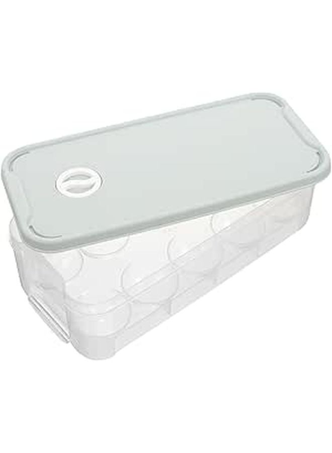 Egg Storage Container with Lid Stackable Shatterproof Fridge Organizer for Home Use - Image 1