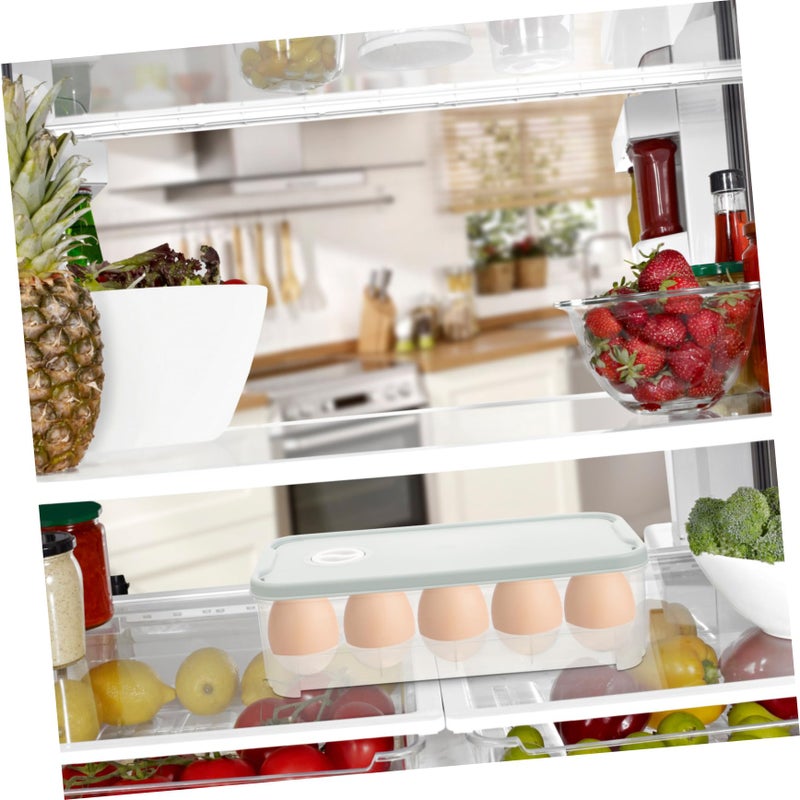 Egg Storage Container with Lid Stackable Shatterproof Fridge Organizer for Home Use - Image 4