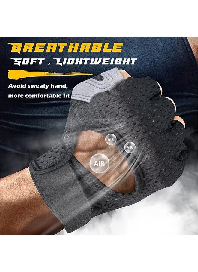 Bukela Weight Lifting Gloves, Gym Hand Gloves with Anti-skid and Wear-resistant, Comfortable Exercise Gloves and Breathable Gym Gloves with Velcro, Weight Lifting Gloves with Wear Easily(L)  - Image 2