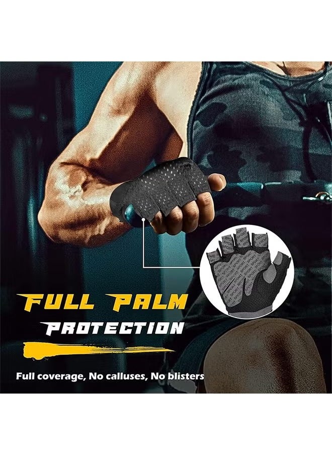 Bukela Weight Lifting Gloves, Gym Hand Gloves with Anti-skid and Wear-resistant, Comfortable Exercise Gloves and Breathable Gym Gloves with Velcro, Weight Lifting Gloves with Wear Easily(L)  - Image 4