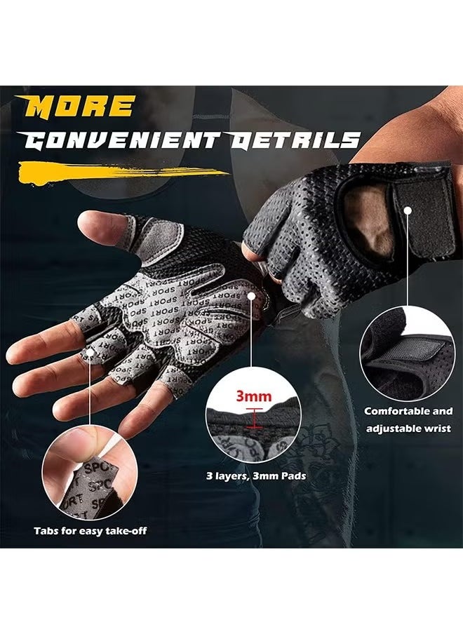 Bukela Weight Lifting Gloves, Gym Hand Gloves with Anti-skid and Wear-resistant, Comfortable Exercise Gloves and Breathable Gym Gloves with Velcro, Weight Lifting Gloves with Wear Easily(L)  - Image 5