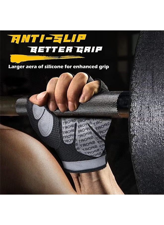 Bukela Weight Lifting Gloves, Gym Hand Gloves with Anti-skid and Wear-resistant, Comfortable Exercise Gloves and Breathable Gym Gloves with Velcro, Weight Lifting Gloves with Wear Easily(L)  - Image 3
