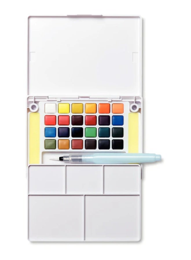 Sakura Koi Sakura-Koi Water Color Cake 24 Color With Brush Pen-XNCW24N - Image 3