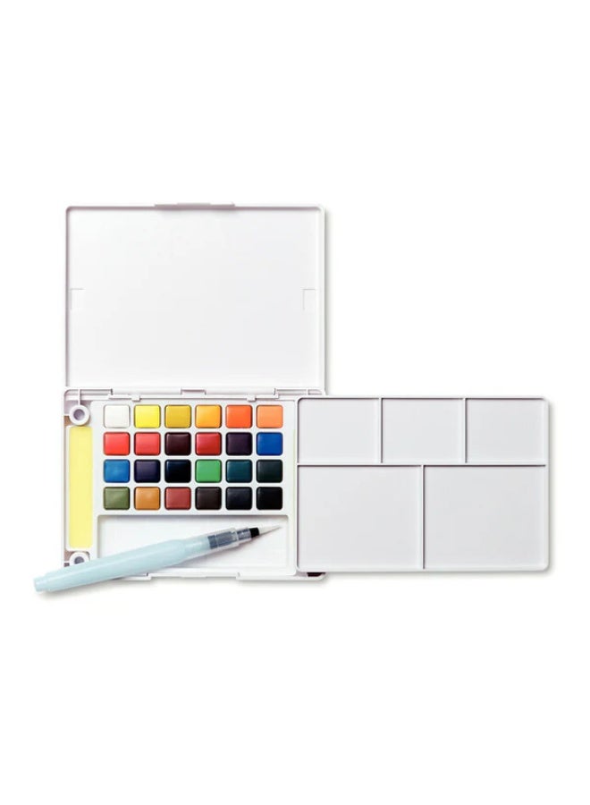 Sakura Koi Sakura-Koi Water Color Cake 24 Color With Brush Pen-XNCW24N - Image 2