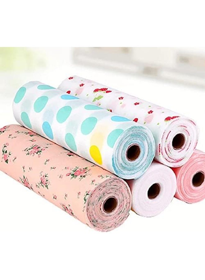 Household Printing Antibacterial Cabinet Plastic Foam Household Wardrobe Moisture Drawer Pad Waterproof Non-Slip Paper Kitchen Cupboard Liners Roll Desks Wardrobe Shelves Mat(45 x 300CM) - Multi-shape - Image 4