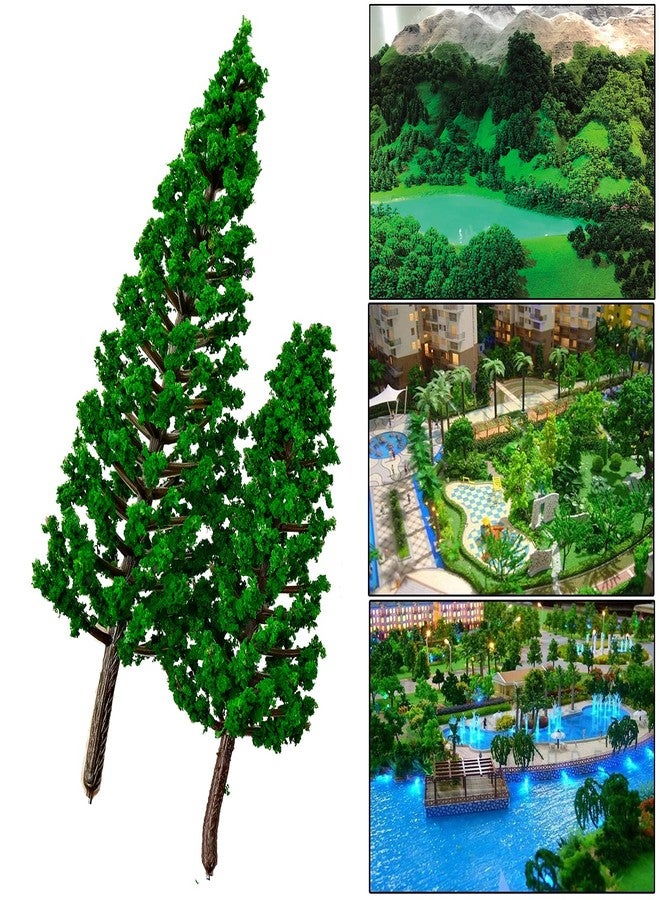 BLLREMIPSUR ''N/A'' 16pcs Model Pine Trees, Railroad Green Scenery Cedar Tree, Mixed Size Mini Landscape Tree(1.4-6.3in), for Woodland Scenics, Architecture, Fairy Garden Decor - Image 4