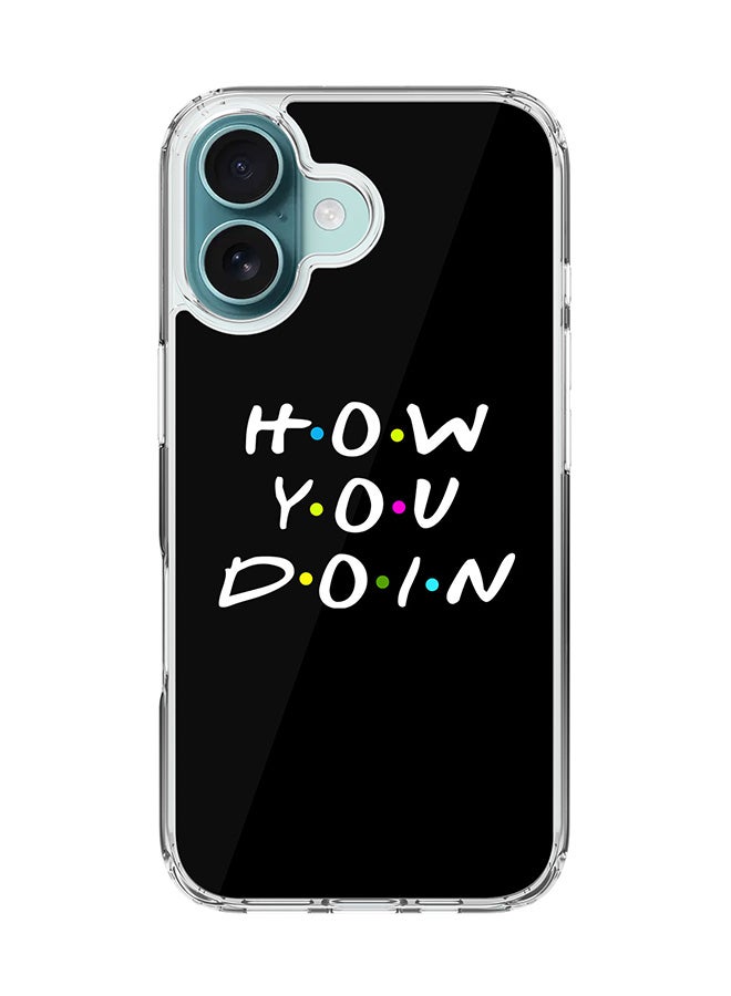 Stylizedd For iPhone 16 Case [Compatible with MagSafe] Slim Magnetic cover Clear Phone Case - How you doin - Image 1
