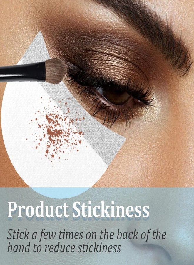 Molain 150 Pcs Eyeshadow Shields, Lint Free Eyeshadow Stencil Gel Pad Under Patches, Prevent Makeup Residue Eye Shadow Makeup Patches for Eyelash Extensions, Eyeliner, Lip and Tinting Makeup - Image 4