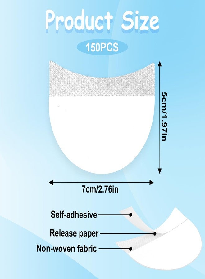 Molain 150 Pcs Eyeshadow Shields, Lint Free Eyeshadow Stencil Gel Pad Under Patches, Prevent Makeup Residue Eye Shadow Makeup Patches for Eyelash Extensions, Eyeliner, Lip and Tinting Makeup - Image 2