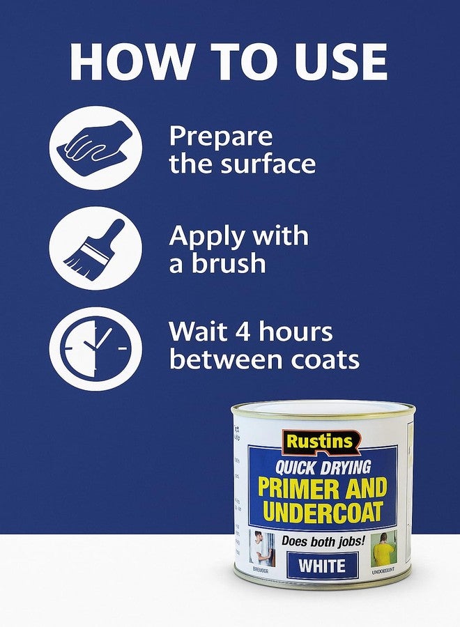 Rustins Quick Drying Primer And Undercoat White 250ml - Image 5