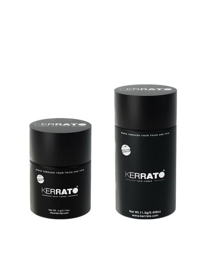 KERRATO HAIR FIBRES - For Thinning Hair (Dark Brown) Natural 4G + 11.5G Conceals Hair Loss In 10 Seconds Natural Hair Thickener & Fibers - Image 1