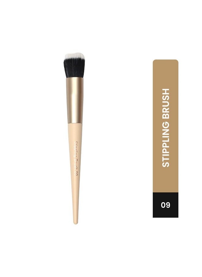 Milagro Beauty - Stippling Brush 09, Natural Airbrushed Makeup Finish | Dual Vegan Bristles | Flat Surfaced Brush | Streakfree Blending Of Liquid Or Cream Foundation/Blush/Bb Cream - Image 1