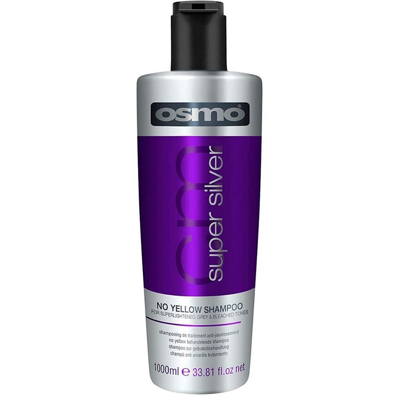 Osmo Super Silver No Yellow Shampoo Eliminates Yellow and Brassy Tones Brightens Grey and White Hair Keeps Hair Rich and Vibrant Sulphate free 3381 fl oz