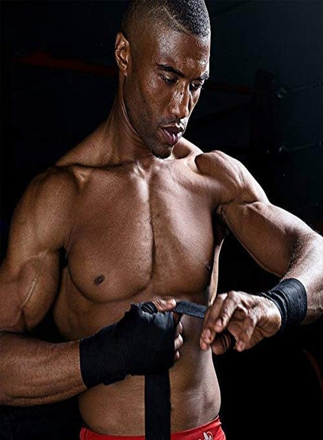 GymWar Best in Class Boxing Hand Wrap for Men & Women (Free Size) (Black) - Image 5