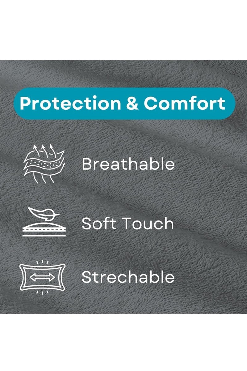 Luxury Waterproof Mattress Protector - Grey - 100 cm - Image 3